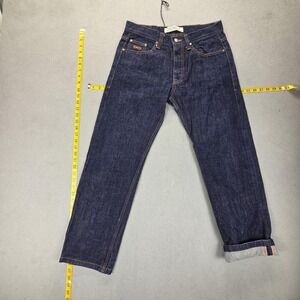 Plac Jeans Mens Blue Selvedge Indigo Straight Leg Fits 28x26